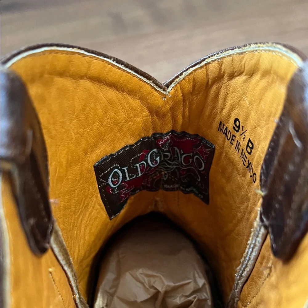 Old Gringo Brown Embroidered Western Ankle Boots Size 9.5 - Picture 5 of 7